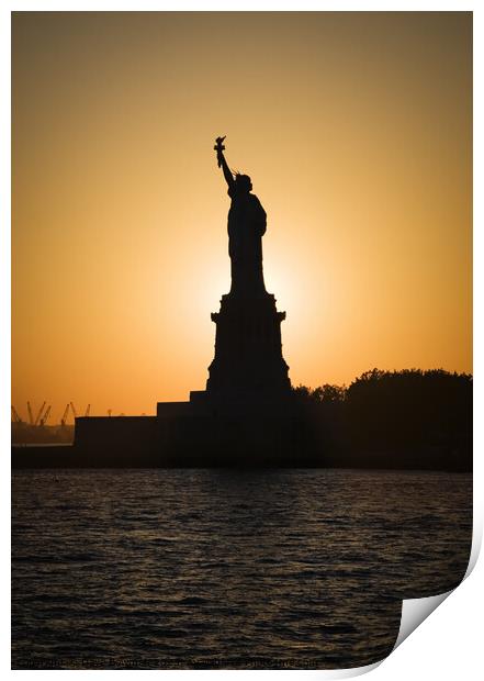 Liberty Sunset Print by Dave Bowman