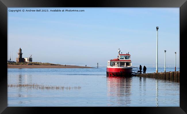 All aboard the ferry Framed Print by Andrew Bell
