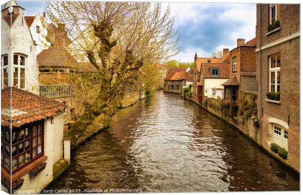 The charming canals of Bruges - CR2304-8959-ORT Canvas Print by Jordi Carrio