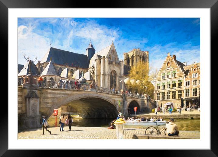 Elevated Serenity - CR2304-9058-OIL Framed Mounted Print by Jordi Carrio