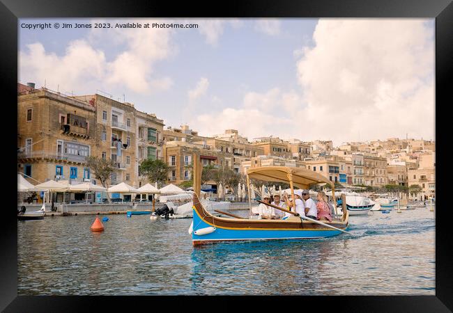 Maltese Ferry Boat Framed Print by Jim Jones
