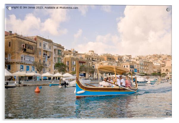 Maltese Ferry Boat Acrylic by Jim Jones