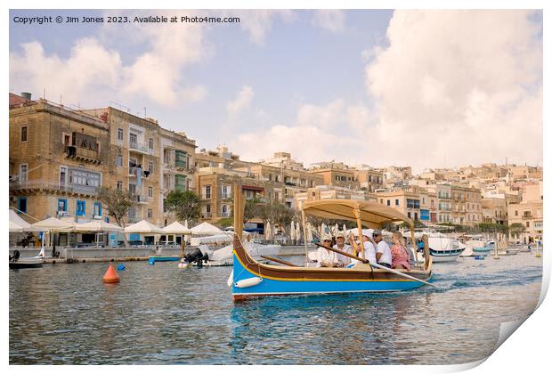 Maltese Ferry Boat Print by Jim Jones