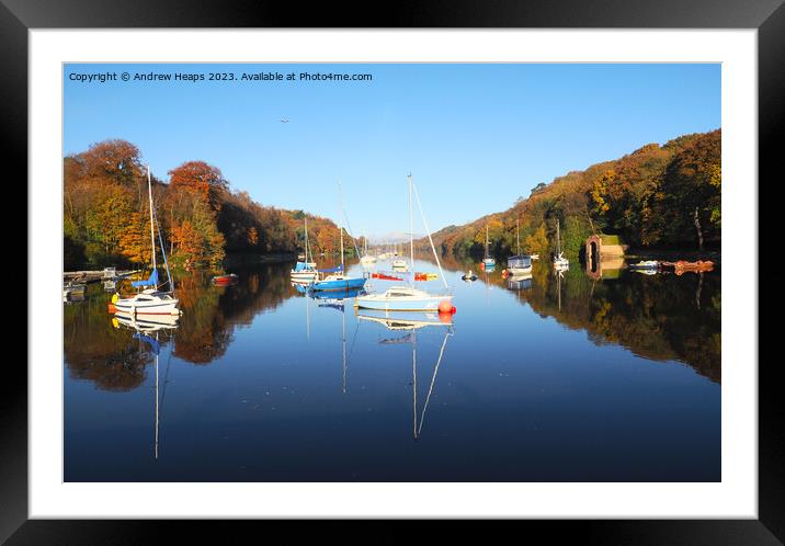 Rudyard lake reservoir reflections Framed Mounted Print by Andrew Heaps