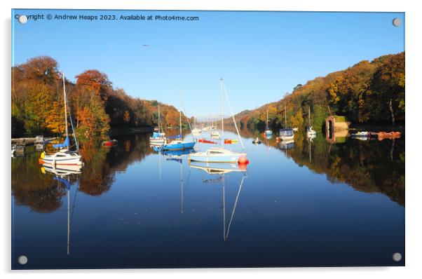 Rudyard lake reservoir reflections Acrylic by Andrew Heaps