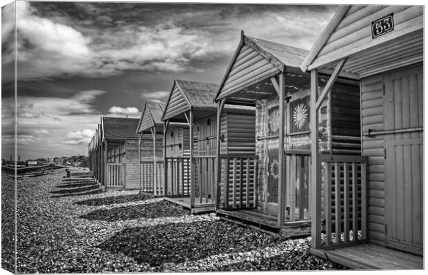 Beach Huts at Herne Bay  Canvas Print by Darren Galpin