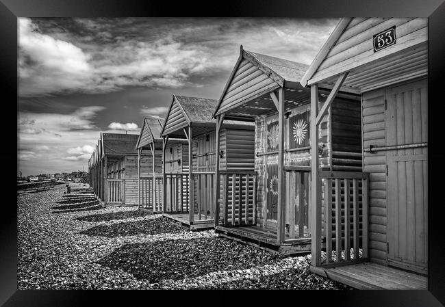 Beach Huts at Herne Bay  Framed Print by Darren Galpin