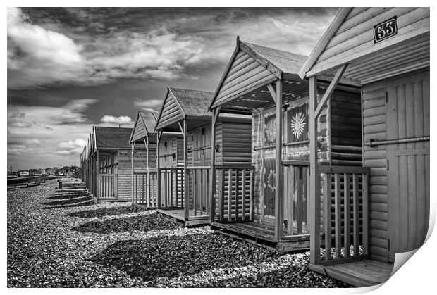 Beach Huts at Herne Bay  Print by Darren Galpin