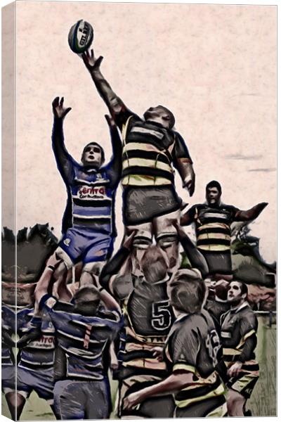 Rugby Canvas Print by Sam Smith