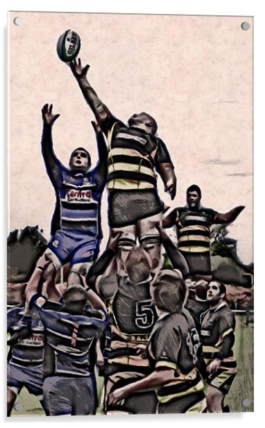 Rugby Acrylic by Sam Smith