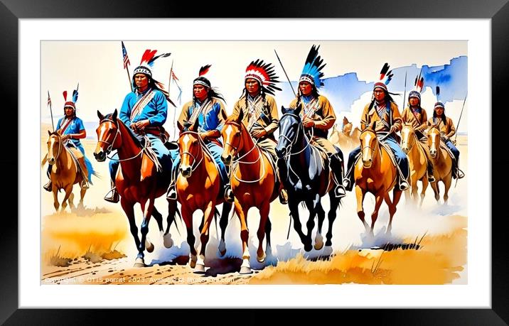 PLAINS WARRIORS 4 Framed Mounted Print by OTIS PORRITT