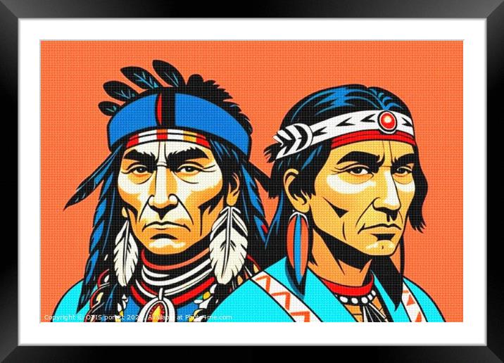 NATIVE PRIDE (POP ART) 2 Framed Mounted Print by OTIS PORRITT