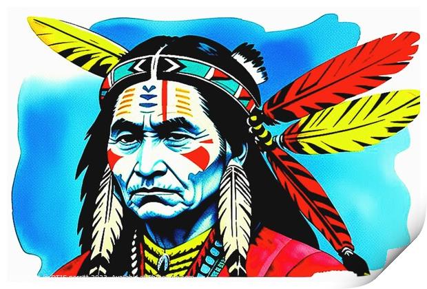 NATIVE PRIDE (POP ART) Print by OTIS PORRITT