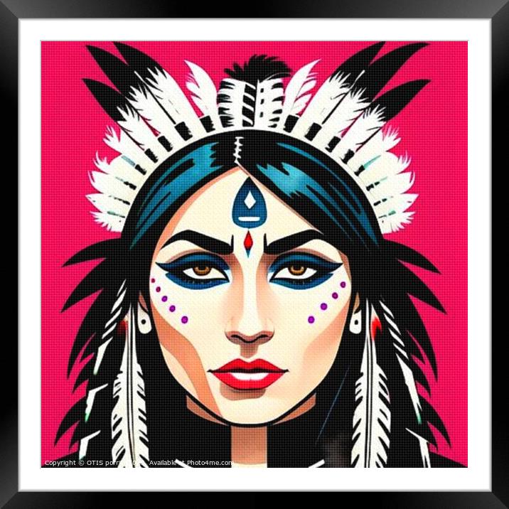 NATIVE PRIDE (POPART) 6 Framed Mounted Print by OTIS PORRITT