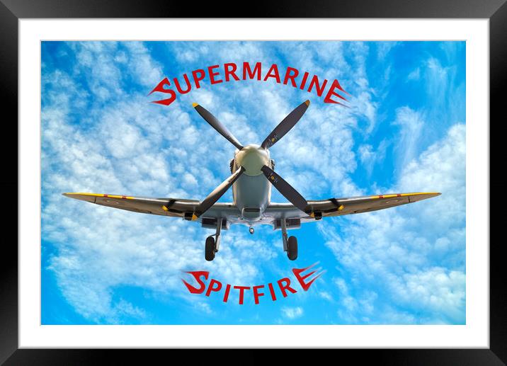 Supermarine Spitfire  Framed Mounted Print by Alison Chambers