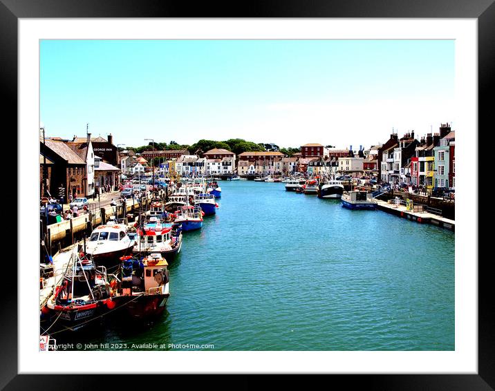 Weymouth Quays. Framed Mounted Print by john hill