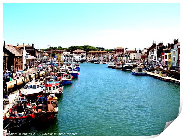 Weymouth Quays. Print by john hill