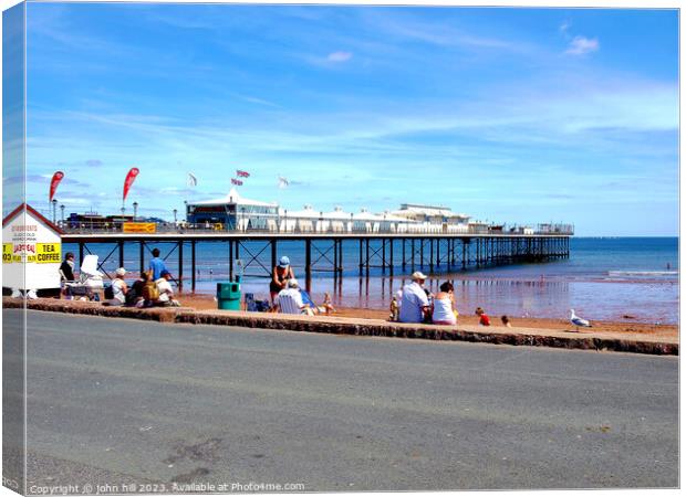 Paignton Pier. Canvas Print by john hill