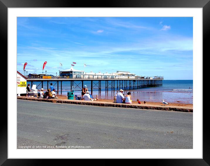 Paignton Pier. Framed Mounted Print by john hill
