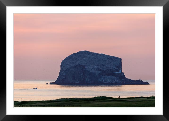 Bass Rock at Sunrise Framed Mounted Print by Richard Newton