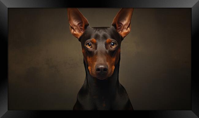 German Pinscher Framed Print by K9 Art