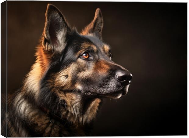 German Shepherd Dog Canvas Print by K9 Art