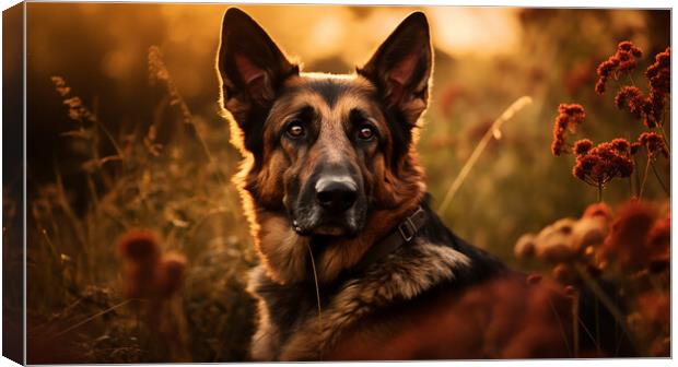 German Shepherd Dog Canvas Print by K9 Art