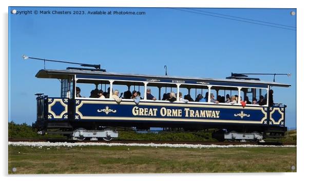 The Great Orme Tramway  Acrylic by Mark Chesters