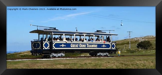 The Great Orme Tramway and cable car Framed Print by Mark Chesters