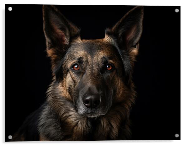 German Shepherd Dog Acrylic by K9 Art