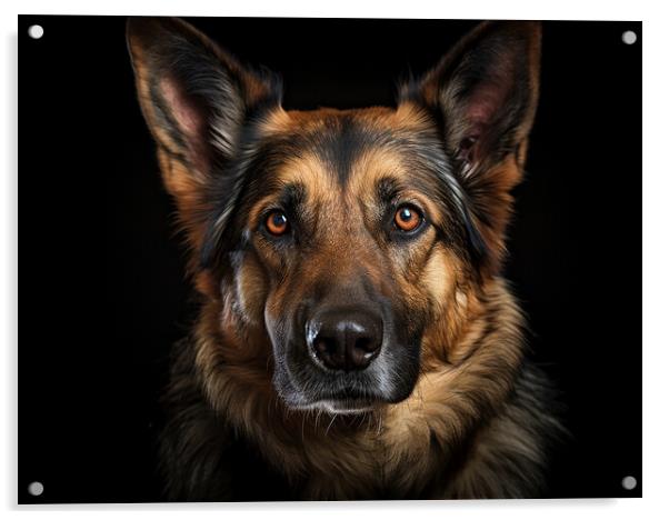 German Shepherd Dog Acrylic by K9 Art