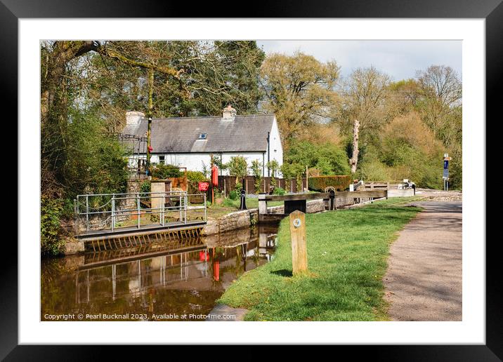 Monmouthshire and Brecon Canal Lock Framed Mounted Print by Pearl Bucknall
