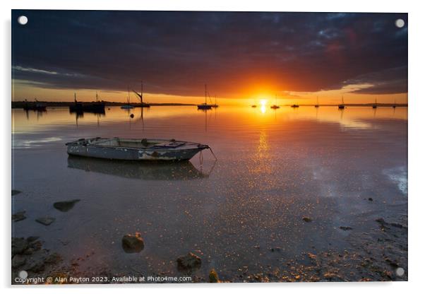 Moody sunrise at Swale Estuary Acrylic by Alan Payton