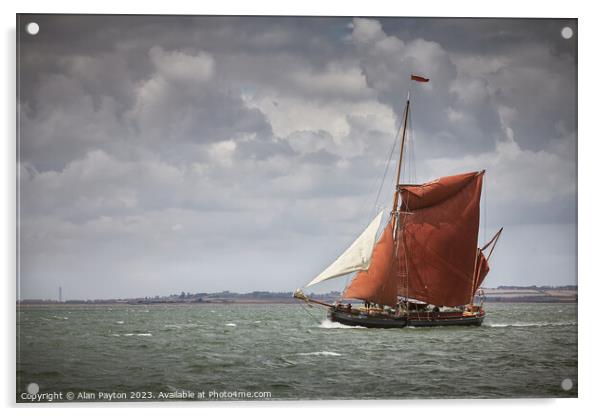 The Lady of the Lea under sail Acrylic by Alan Payton