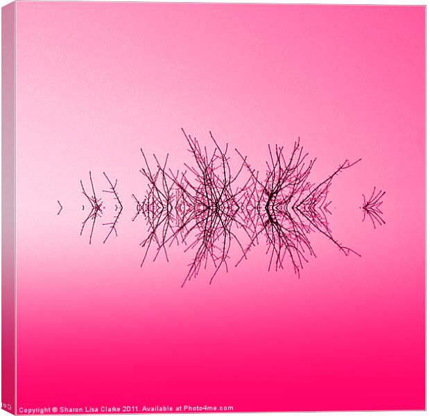 Raspberry Branches Canvas Print by Sharon Lisa Clarke