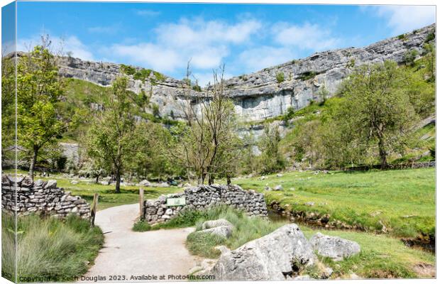 The path to Malham Cove Canvas Print by Keith Douglas