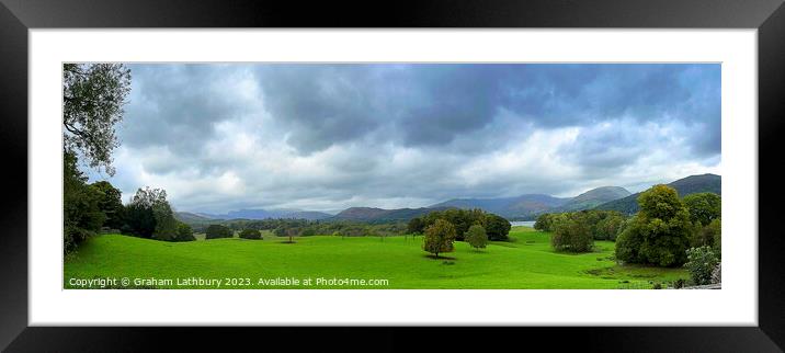 Lake District Panorama Framed Mounted Print by Graham Lathbury