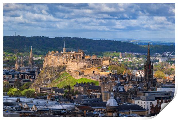 Edinburgh Castle In The Sun Print by Artur Bogacki