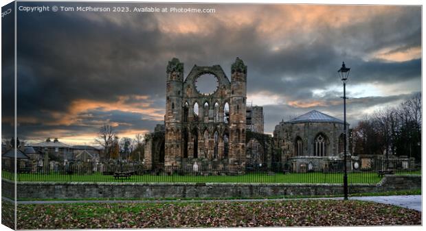 Elgin Cathedral Ruins Canvas Print by Tom McPherson