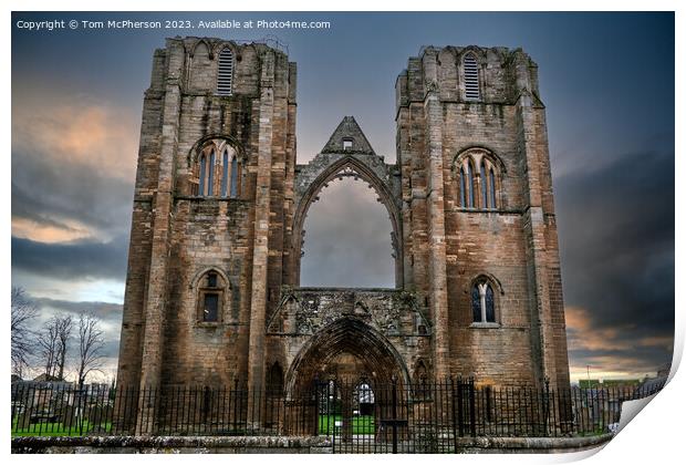 Elgin Cathedral Ruins Print by Tom McPherson