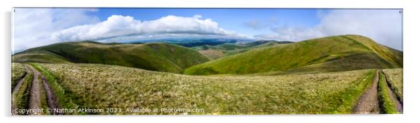 Howgill Fells Panorama Acrylic by Nathan Atkinson