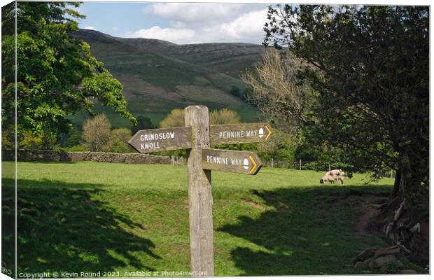 Pennine way sign Canvas Print by Kevin Round