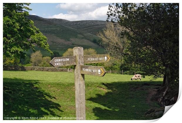 Pennine way sign Print by Kevin Round