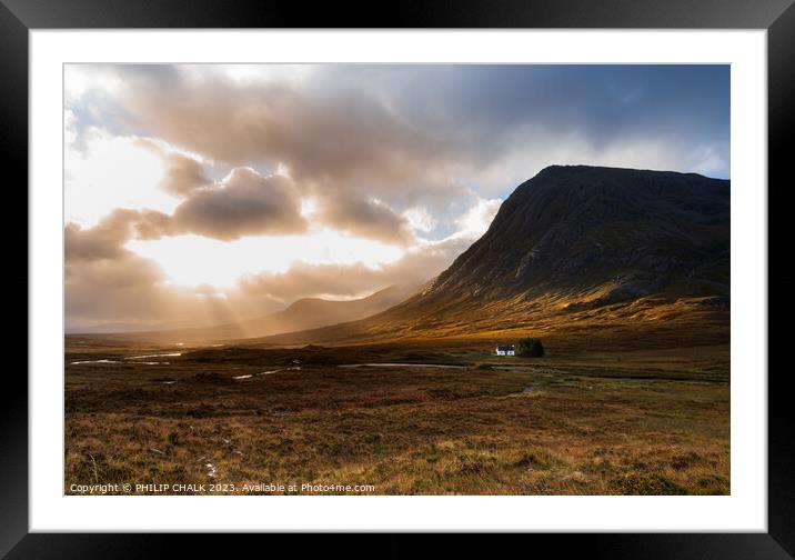 Day dawning over Rannoch moor 962 Framed Mounted Print by PHILIP CHALK