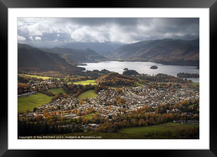 Overlooking Keswick Framed Mounted Print by Ray Pritchard