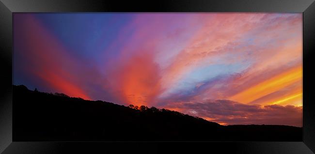 Glorious Devon Sunset Framed Print by Mike Gorton