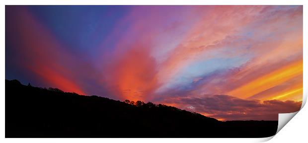 Glorious Devon Sunset Print by Mike Gorton