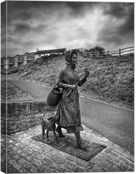 Mary Anning Statue, Lyme Regis Canvas Print by Darren Galpin