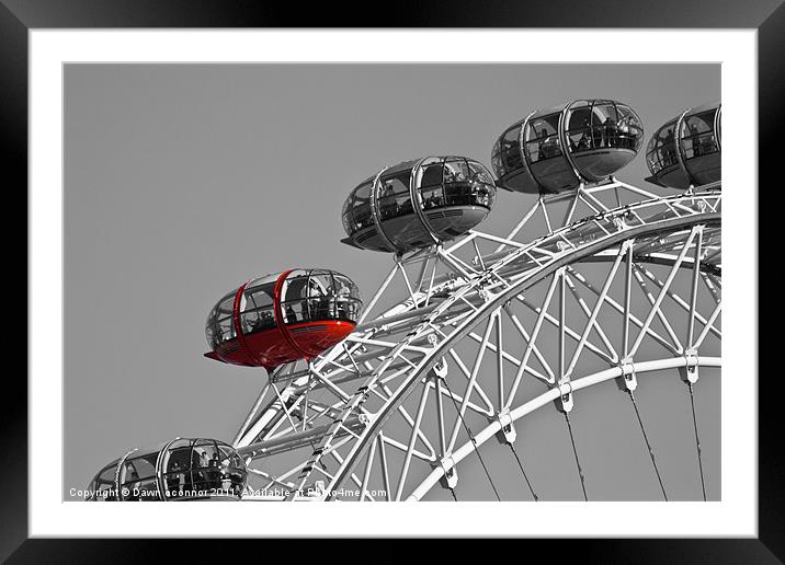 London Eye Framed Mounted Print by Dawn O'Connor