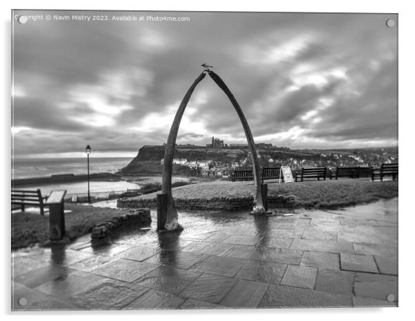 Whitby Whale Bones Arch Acrylic by Navin Mistry